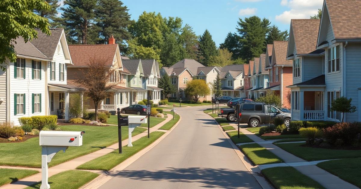 Aerial view of a residential neighborhood where assessed values set annual property tax bills